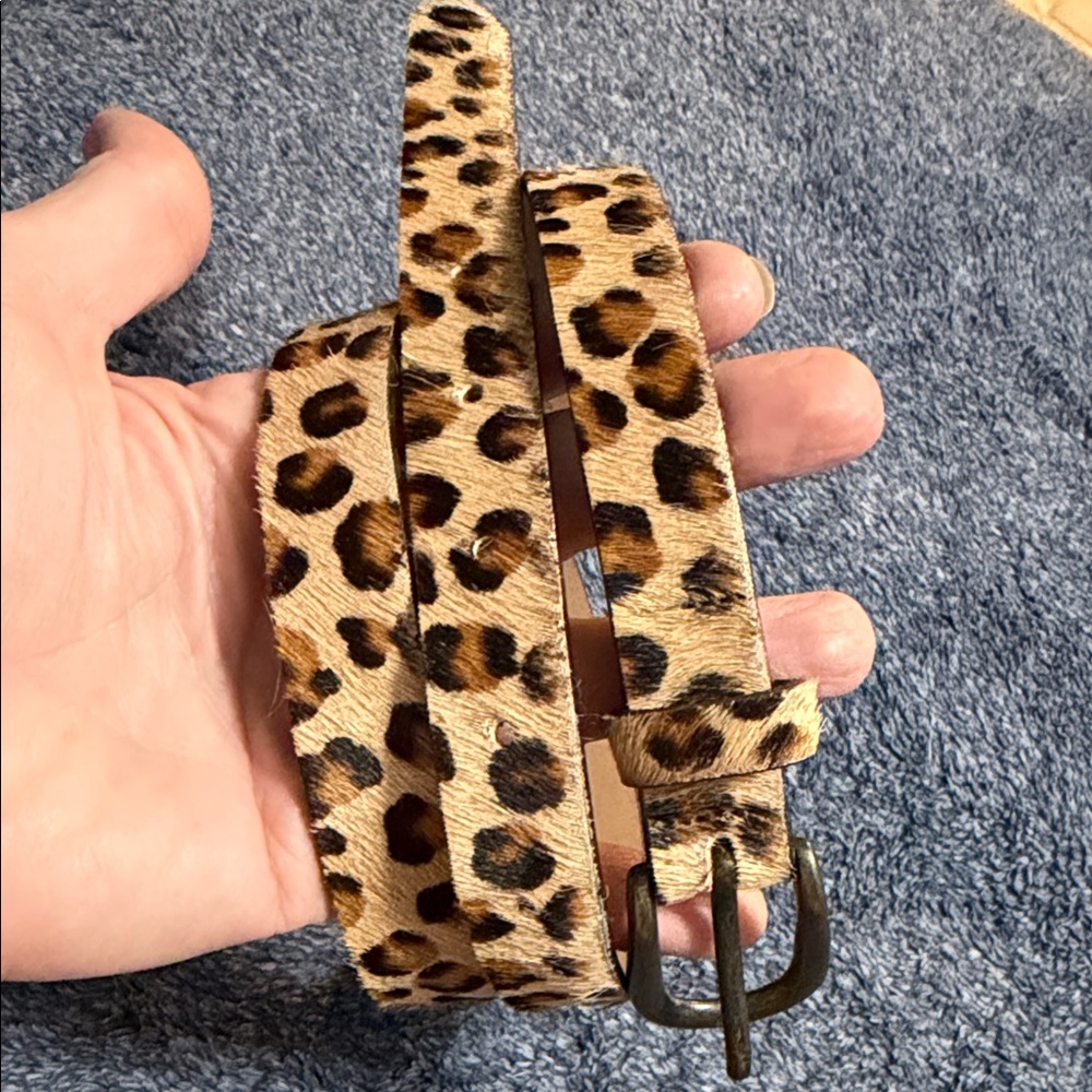 Garnet Hill Leopard Print Belt - Picture 7 of 8